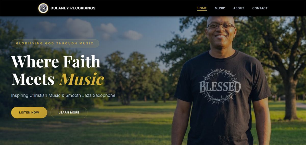 Dulaney Recordings website screenshot