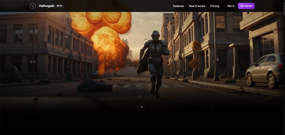 VidForge AI website screenshot