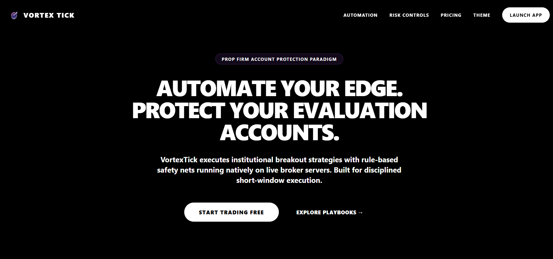 VortexTick — automated multi-strategy futures execution